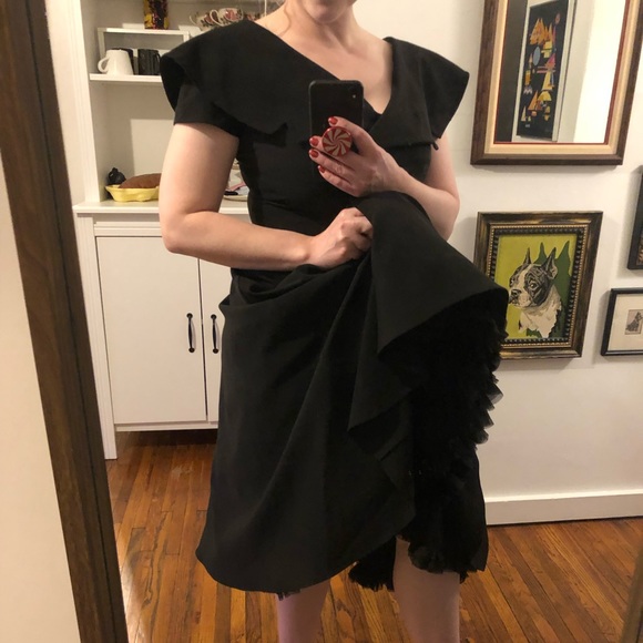 Bettie Page Vintage-inspired Black Party Dress with Buttons - Picture 2 of 3